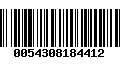 Código de Barras 0054308184412