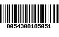 Código de Barras 0054308185051