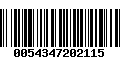 Código de Barras 0054347202115