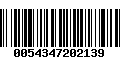 Código de Barras 0054347202139