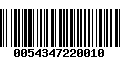 Código de Barras 0054347220010