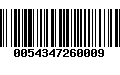 Código de Barras 0054347260009