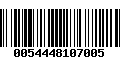 Código de Barras 0054448107005