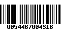 Código de Barras 0054467004316