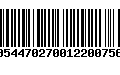 Código de Barras 00544702700122007566