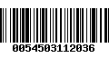 Código de Barras 0054503112036