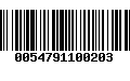 Código de Barras 0054791100203