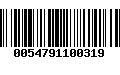 Código de Barras 0054791100319