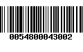 Código de Barras 0054800043002