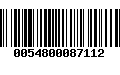 Código de Barras 0054800087112