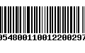 Código de Barras 00548001100122002978