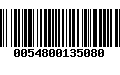 Código de Barras 0054800135080