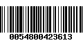 Código de Barras 0054800423613