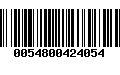 Código de Barras 0054800424054