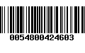 Código de Barras 0054800424603