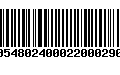 Código de Barras 00548024000220002904