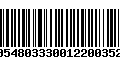 Código de Barras 00548033300122003527