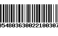 Código de Barras 00548036300221003074