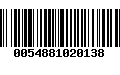 Código de Barras 0054881020138