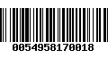 Código de Barras 0054958170018