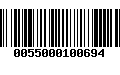 Código de Barras 0055000100694