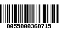 Código de Barras 0055000360715