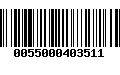 Código de Barras 0055000403511