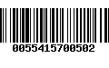 Código de Barras 0055415700502