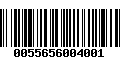 Código de Barras 0055656004001