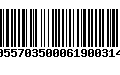 Código de Barras 00557035000619003145