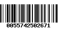 Código de Barras 0055742502671