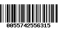 Código de Barras 0055742556315