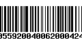 Código de Barras 00559200400620004241