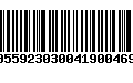 Código de Barras 00559230300419004692