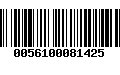 Código de Barras 0056100081425