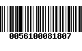 Código de Barras 0056100081807