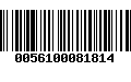 Código de Barras 0056100081814