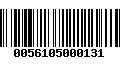 Código de Barras 0056105000131