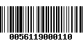 Código de Barras 0056119000110