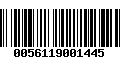 Código de Barras 0056119001445