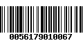 Código de Barras 0056179010067