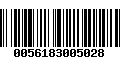 Código de Barras 0056183005028