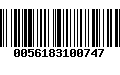 Código de Barras 0056183100747