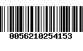 Código de Barras 0056210254153