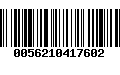 Código de Barras 0056210417602