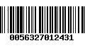 Código de Barras 0056327012431