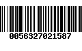 Código de Barras 0056327021587