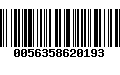 Código de Barras 0056358620193