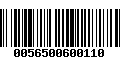 Código de Barras 0056500600110