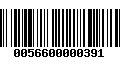 Código de Barras 0056600000391